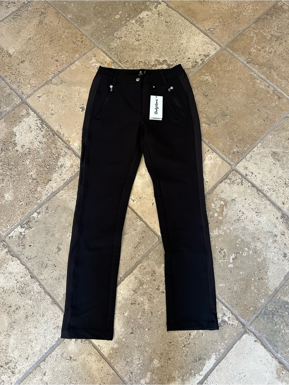 Daily Sports Black Straight-Leg Performance Pant